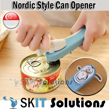 1pc Single Handle Can Opener, Stainless Steel Can Tin Opener With Manual,  Practical Kitchen Opening Tool With Side Edge For Home