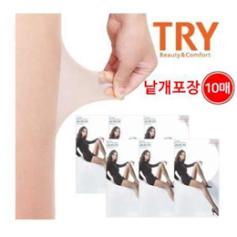 *  10매  TRY 사계절 써포트 고탄력 팬티스타킹/낱개포장/커피색/스타킹