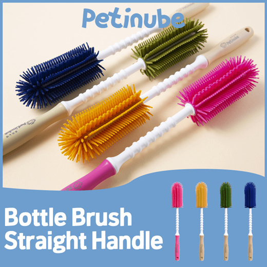 Silicone Bottle Brush with Long Handle(Straight handle)