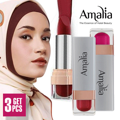 GET 3! Amalia Satin Lipstick Saffron Lips All Variant 