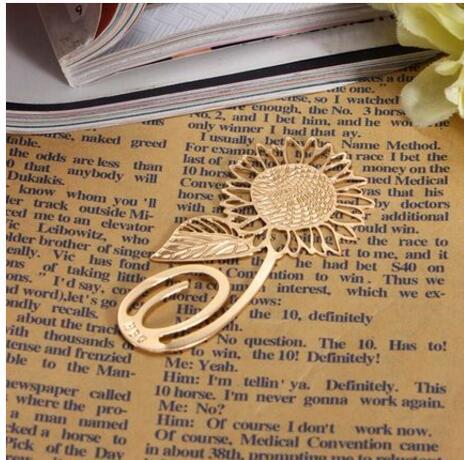 Qoo10 1pcs Brand Sunflower Gold Gloden Metal Reading Bookmark Book Small Appliances