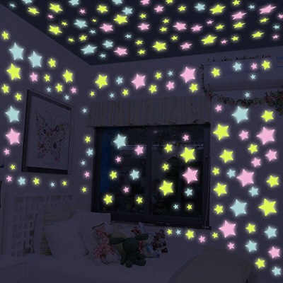 Ceiling Bedroom 3d Stereoscopic Night Light Sticker Room Decoration Self Adhesive Wallpaper Wall Sti