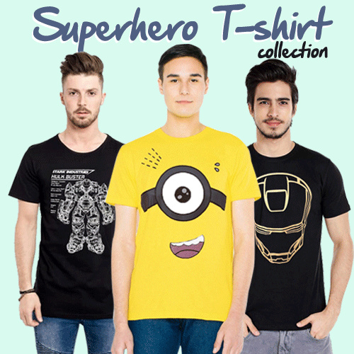 Fantasia T-Shirt Pria Love My Heroes Collections