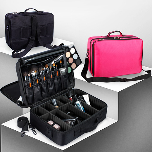 suitcase of makeup