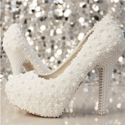white pearl shoes