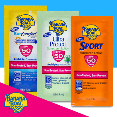 Banana Boat Suncomfort Suncreen / Sunblock Lotion Sachets 11.8ml SPF50 PA+++