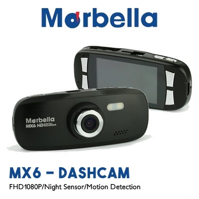 Marbella」- Marbella MX6 FHD1080P In Car DVR (Dashcam) (Night Sensor/G  Sensor/Motion Detection/2.7inch LCD)
