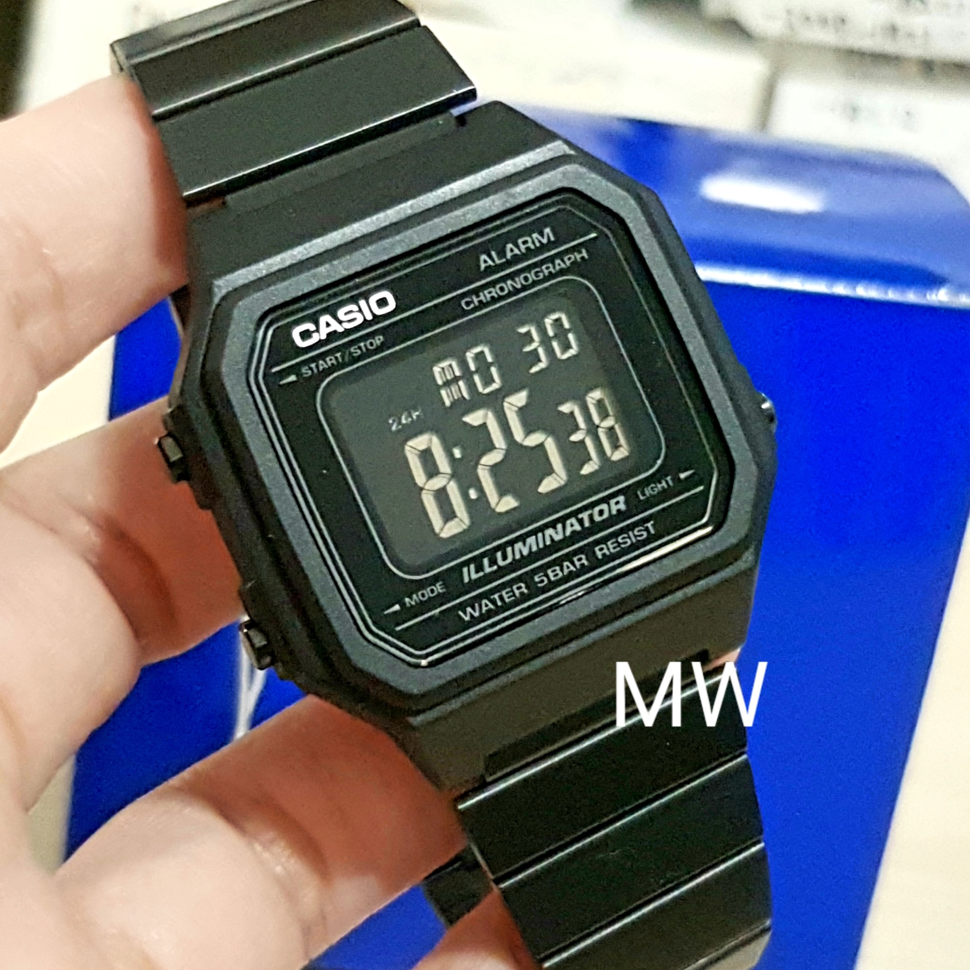 Qoo10 - New Casio Vintage FULL BLACK Digital Stainless Steel Watch ...