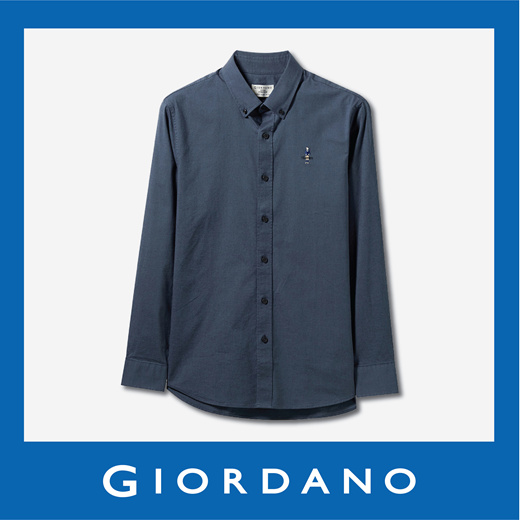 [S$19.00](▼67%)[Giordano]Classic Men Stretchy Oxford Shirts 