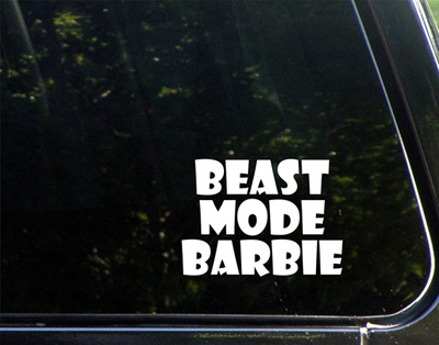 barbie bumper sticker