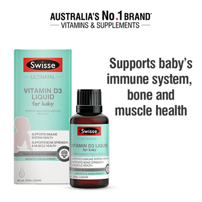Swisseswisse Ultinatal Vitamin D3 Liquid For Baby 30ml