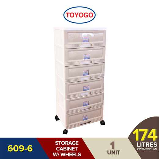 Qoo10 Toyogo Plastic Storage Cabinet Drawer With Wheels 6 Tier 609 6 Furniture Deco