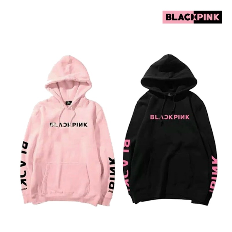 black pink hoodie