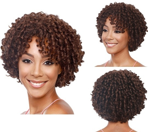 brown afro wig