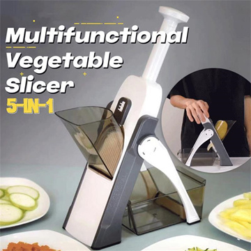 Shule Plastic Vegetable Slicer 5 In 1 Mandoline Slicer Julienne Blade