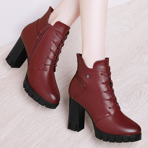 high heel low boots