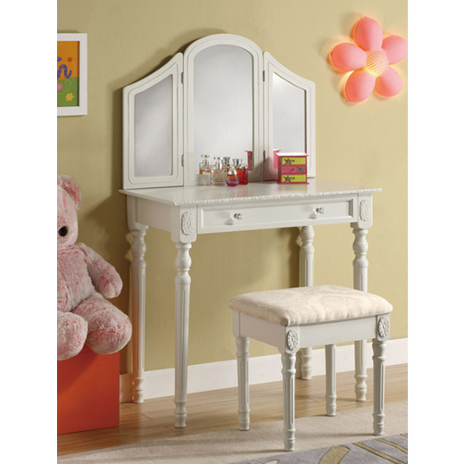Qoo10 Tf Mirror Bench Furniture Deco, Vanity With Bench And Mirror