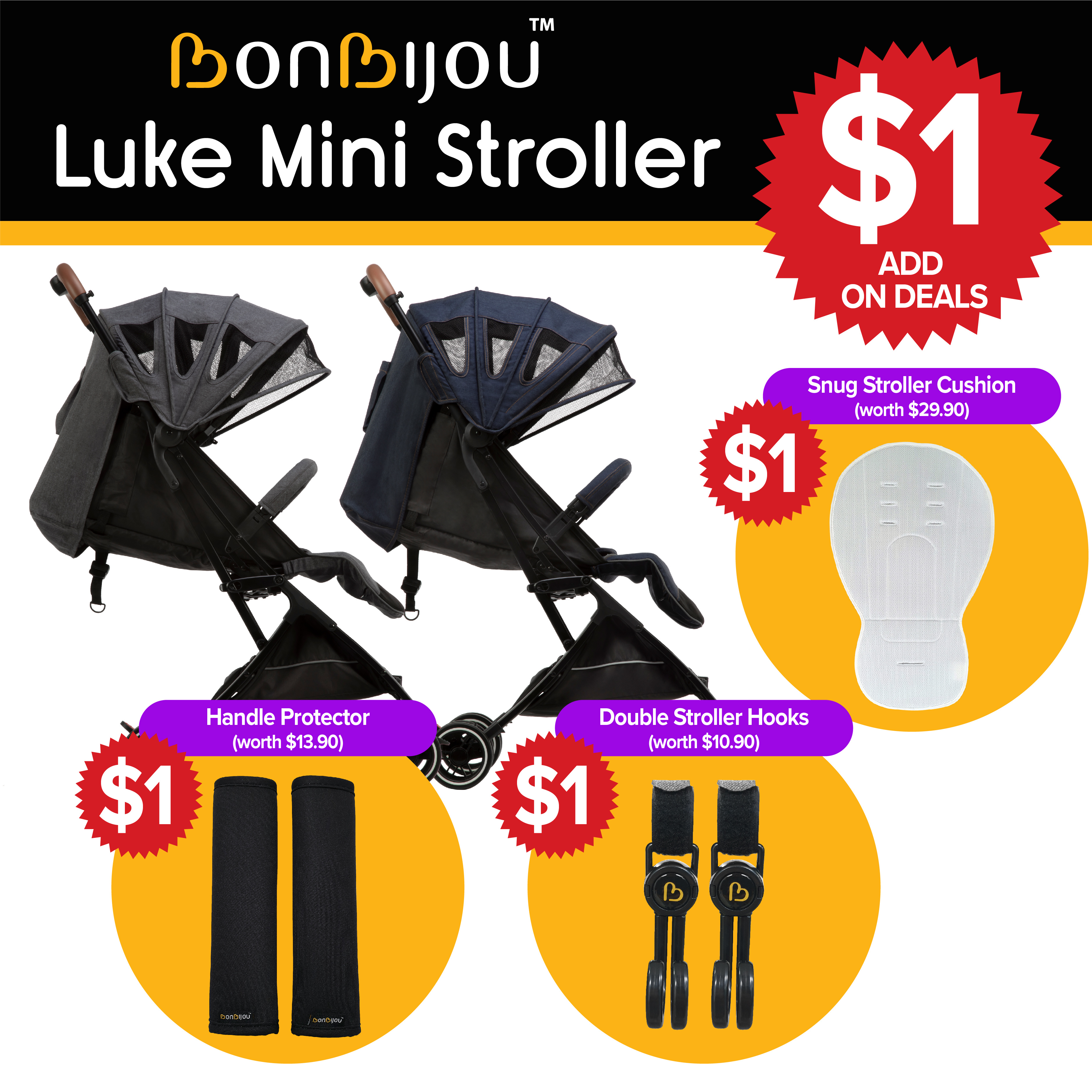 bonbijou luke mini stroller review