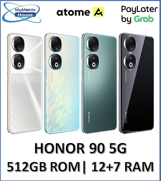 Honor 90 5G (256GB / 512GB ROM, 12GB RAM) 1 Year Honor Malaysia Warranty