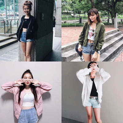 bomber jacket girl fashion