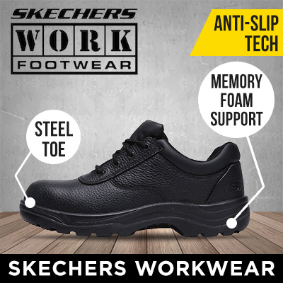 skechers steel toe non slip