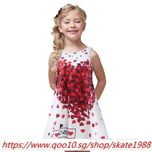 girls red summer dress