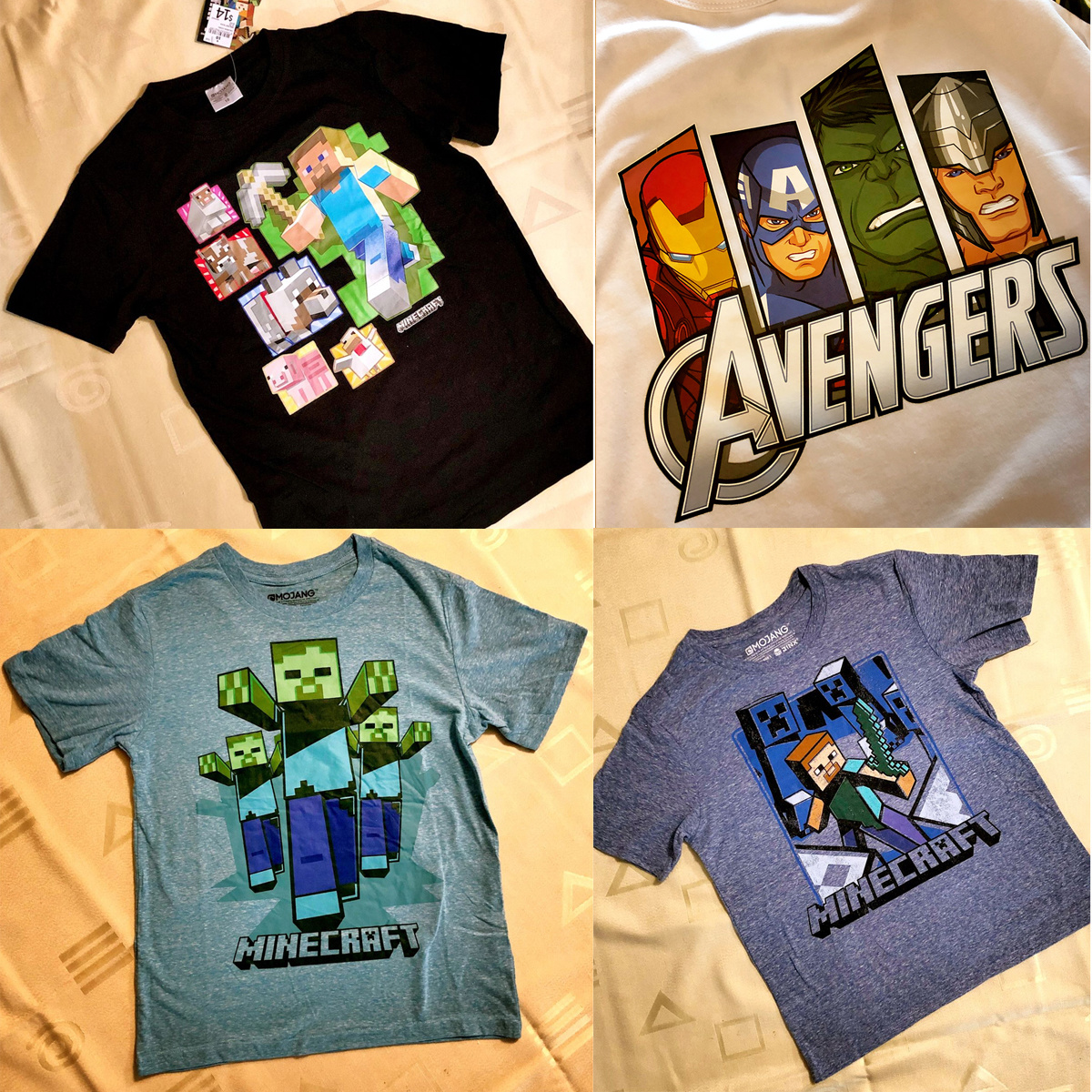 Qoo10 Minecraft Marvel Avengers T Shirt Kids Fashion - kids minecraft roblox tee shirt net kids size xs 45 green
