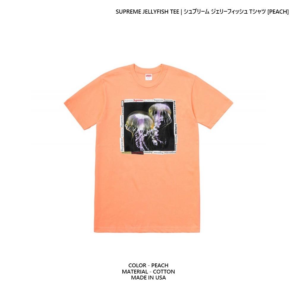 supreme peach tee