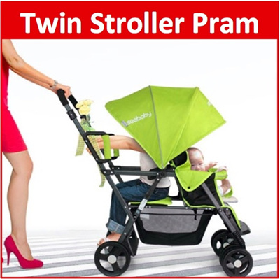 double stroller back and front