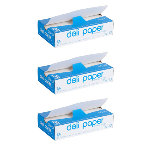 Durable Packaging SW-6 6 x 10 3/4 Interfolded Deli Wrap Wax Paper -  500/Box