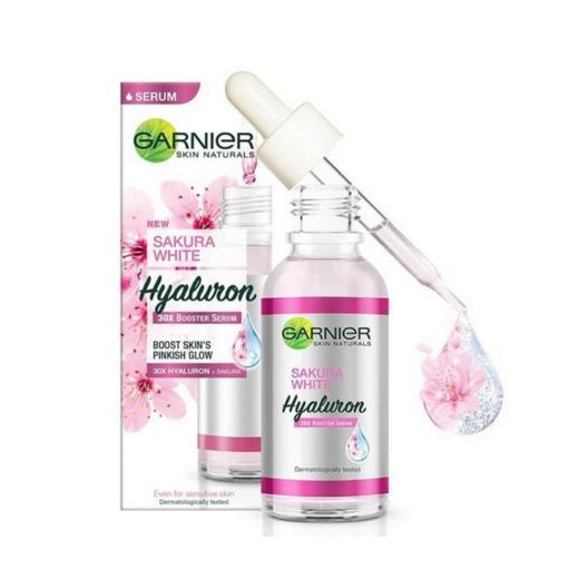 Qoo10 New Garnier Sakura White Booster Serum Hyaluron 30x More Radiant Skin Skin Care