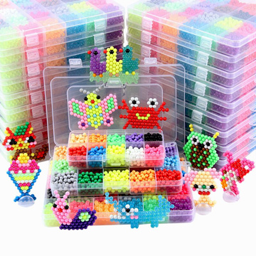 300pcs Hama Beads 3d Handmade Puzzles Magic Beads 5mm Diy Water Spray Beads  Ball Games Children Educational Toys For Girls Boy