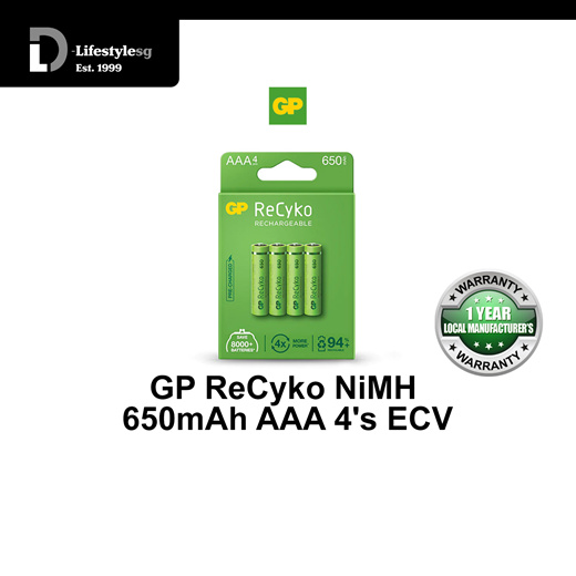 GP ReCyko battery 650mAh AAA (Ideal for Cordless Phone, 2 battery