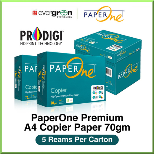 [Carton Sale] PaperOne Copier Premium Copy Paper 70gm A4 | 1 Carton 5 Reams