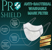 Free Size | ProShield Antibacterial Reusable Nanofiber Mask Filter (2pcs/pack)