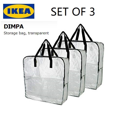 Ikea storage bags online clear