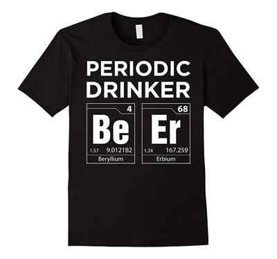 Periodic Table Beer Drinker Nerdy Graphic T Shirt Men S Short Sleeve T Shirt