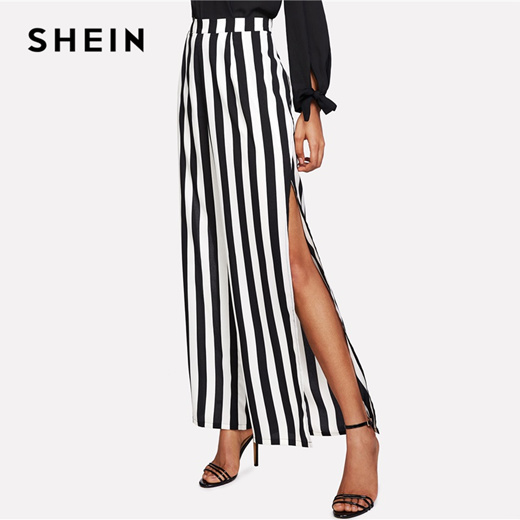 black striped palazzo pants