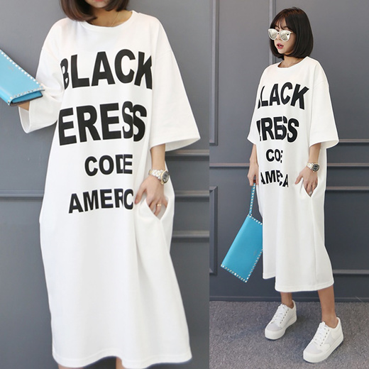 extra long t shirt dress