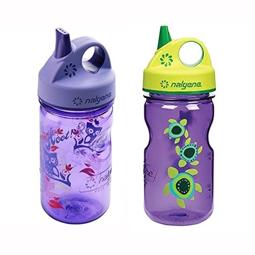 Nalgene Grip-N-Gulp Children/'s Water Bottle Blue Seahorse