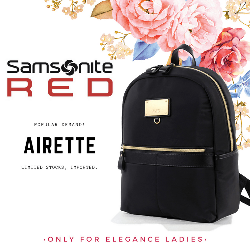 samsonite red airette backpack