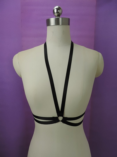 Body harness bondage lingerie porn handmade necklace gift alternative black  Gothic Club cute clothin