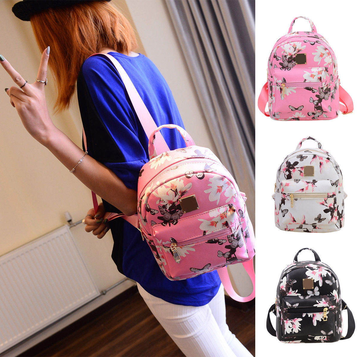 cute faux leather backpacks