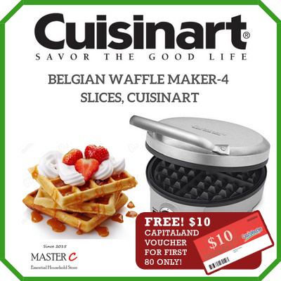 $10 Capital Voucher. FIRST 80 only!Cuisinart WAF 200HK 4-SLICE BELGIAN WAFFLE MAKER Deals for only S$217.9 instead of S$217.9