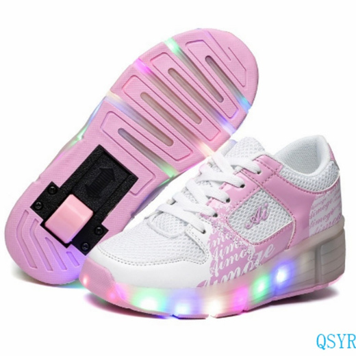 43 LED Light Heelys Childrens Sneakers 