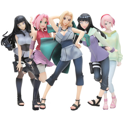 8 20cm Naruto Gals Naruto Shippuden Hokage Tsunade Hinata Sakura Pvc Figure Collectible Mo - naruto boy hyuga eyes roblox