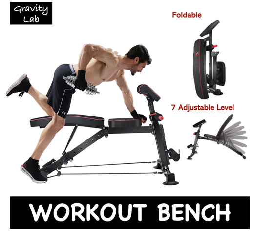 Qoo10 - Premium Foldable Workout Bench Exercise Home Gym Bench Bench ...