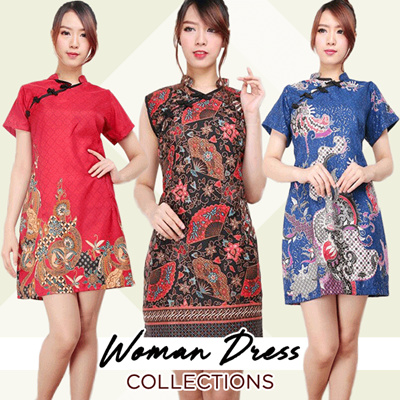 Qoo10 CNY Dress  Cheongsam  Dress  Dress  Batik  