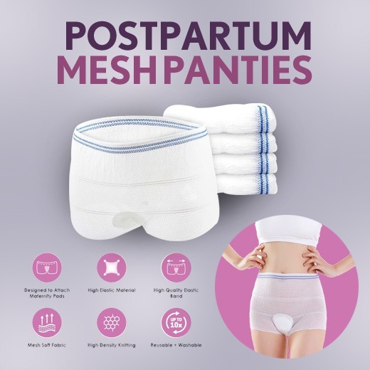 Qoo10 - Shapee - Postpartum Mesh Panties (5pcs) Reusable Washable Attach  Mater : Maternity/Baby P