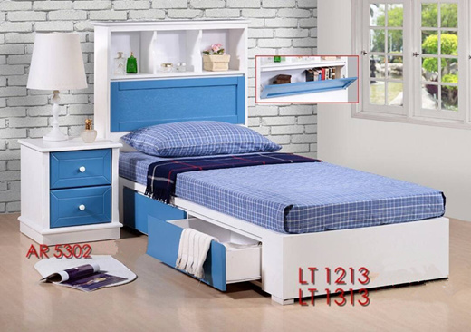 Qoo10 - SINGLE BED WITH DRAWER/ SUPER SINGLE WITH DRAWER : Furniture & Deco